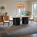 Meridian Corvina Black Oak Veneer Dining Table IMAGE 2