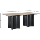 Meridian Corvina Black Oak Veneer Dining Table IMAGE 6