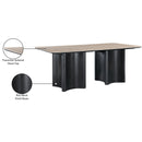 Meridian Corvina Black Oak Veneer Dining Table IMAGE 7