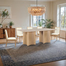 Meridian Corvina Natural Oak Veneer Dining Table IMAGE 2