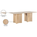 Meridian Corvina Natural Oak Veneer Dining Table IMAGE 7