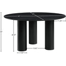 Meridian Colosseum Black Dining Table IMAGE 6