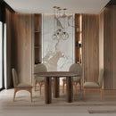 Meridian Colosseum Brown Dining Table IMAGE 2