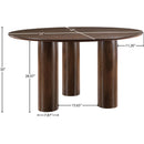 Meridian Colosseum Brown Dining Table IMAGE 6