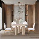 Meridian Colosseum Natural Dining Table IMAGE 2