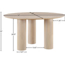 Meridian Colosseum Natural Dining Table IMAGE 6