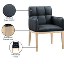 Meridian Adrian Black Vegan Leather Dining Arm Chair IMAGE 10