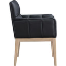 Meridian Adrian Black Vegan Leather Dining Arm Chair IMAGE 4