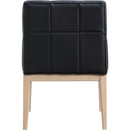 Meridian Adrian Black Vegan Leather Dining Arm Chair IMAGE 5