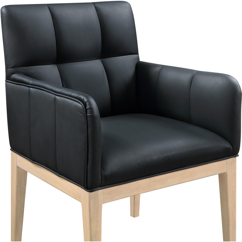 Meridian Adrian Black Vegan Leather Dining Arm Chair IMAGE 6