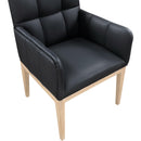 Meridian Adrian Black Vegan Leather Dining Arm Chair IMAGE 7