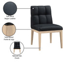 Meridian Adrian Black Vegan Leather Dining Side Chair IMAGE 10