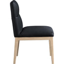 Meridian Adrian Black Vegan Leather Dining Side Chair IMAGE 4