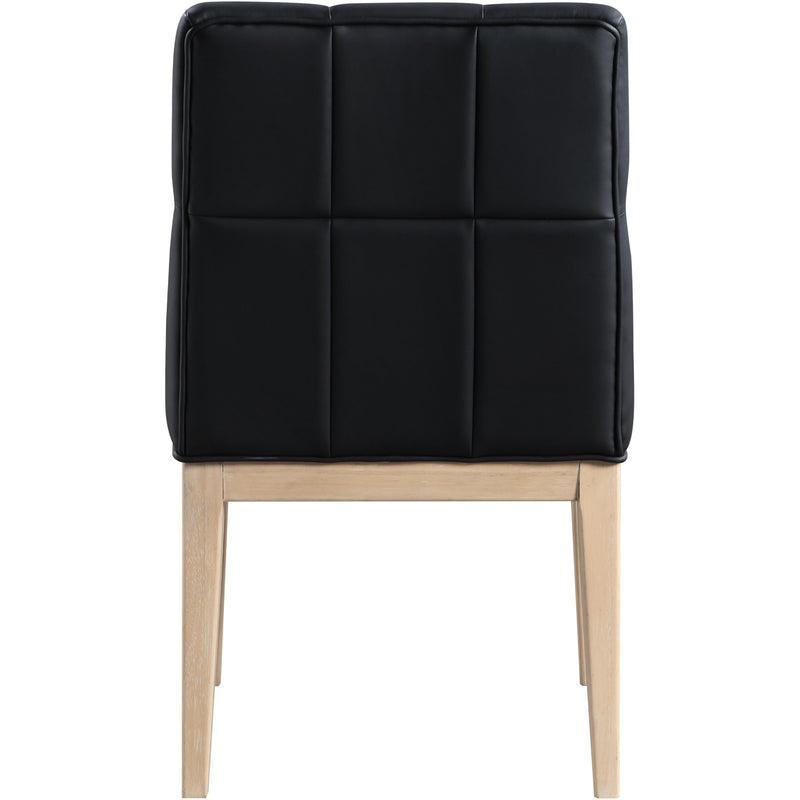 Meridian Adrian Black Vegan Leather Dining Side Chair IMAGE 5