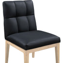 Meridian Adrian Black Vegan Leather Dining Side Chair IMAGE 6