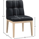 Meridian Adrian Black Vegan Leather Dining Side Chair IMAGE 9