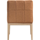 Meridian Adrian Cognac Vegan Leather Dining Arm Chair IMAGE 5