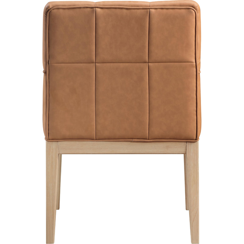 Meridian Adrian Cognac Vegan Leather Dining Arm Chair IMAGE 5