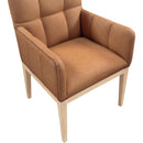 Meridian Adrian Cognac Vegan Leather Dining Arm Chair IMAGE 7