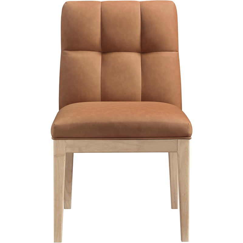Meridian Adrian Cognac Vegan Leather Dining Side Chair IMAGE 3