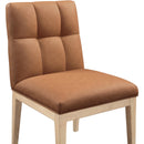 Meridian Adrian Cognac Vegan Leather Dining Side Chair IMAGE 6