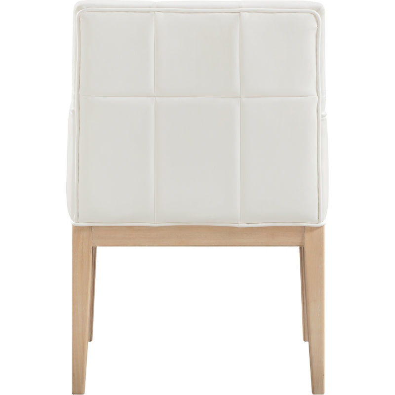 Meridian Adrian Cream Vegan Leather Dining Arm Chair IMAGE 5