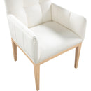 Meridian Adrian Cream Vegan Leather Dining Arm Chair IMAGE 7