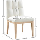 Meridian Adrian Cream Vegan Leather Dining Side Chair IMAGE 10