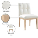 Meridian Adrian Cream Vegan Leather Dining Side Chair IMAGE 11