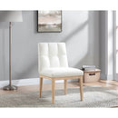 Meridian Adrian Cream Vegan Leather Dining Side Chair IMAGE 2