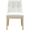 Meridian Adrian Cream Vegan Leather Dining Side Chair IMAGE 3