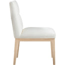 Meridian Adrian Cream Vegan Leather Dining Side Chair IMAGE 4