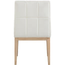 Meridian Adrian Cream Vegan Leather Dining Side Chair IMAGE 5