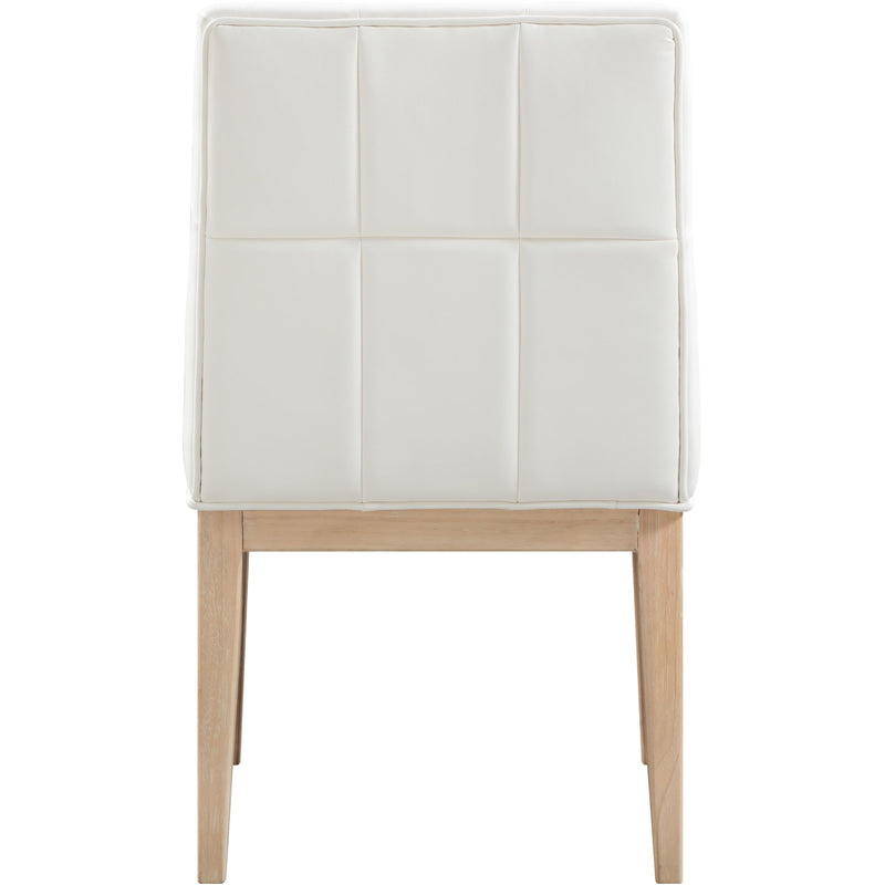 Meridian Adrian Cream Vegan Leather Dining Side Chair IMAGE 5