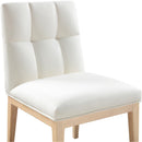 Meridian Adrian Cream Vegan Leather Dining Side Chair IMAGE 6