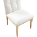 Meridian Adrian Cream Vegan Leather Dining Side Chair IMAGE 7