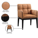 Meridian Adrian Cognac Vegan Leather Dining Arm Chair IMAGE 10