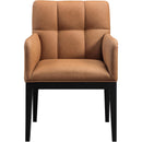 Meridian Adrian Cognac Vegan Leather Dining Arm Chair IMAGE 3