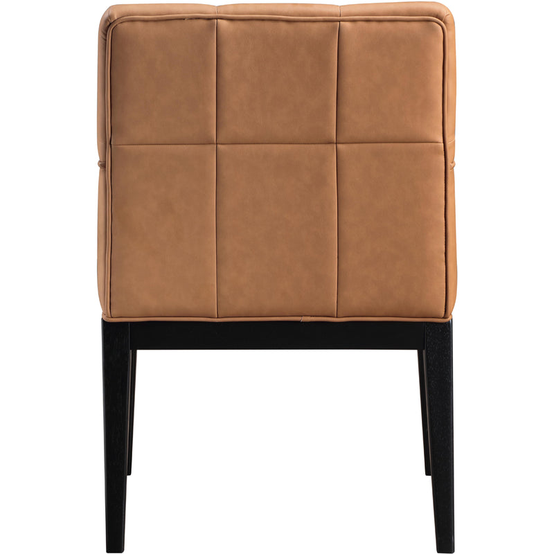 Meridian Adrian Cognac Vegan Leather Dining Arm Chair IMAGE 5