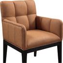 Meridian Adrian Cognac Vegan Leather Dining Arm Chair IMAGE 6