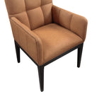 Meridian Adrian Cognac Vegan Leather Dining Arm Chair IMAGE 7