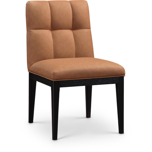 Meridian Adrian Cognac Vegan Leather Dining Side Chair IMAGE 1
