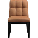 Meridian Adrian Cognac Vegan Leather Dining Side Chair IMAGE 3