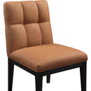 Meridian Adrian Cognac Vegan Leather Dining Side Chair IMAGE 6