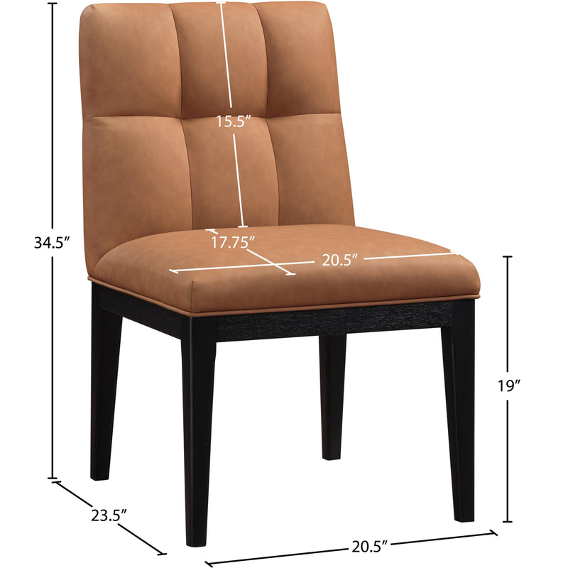Meridian Adrian Cognac Vegan Leather Dining Side Chair IMAGE 9