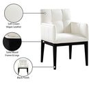 Meridian Adrian Cream Vegan Leather Dining Arm Chair IMAGE 10