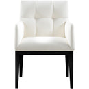 Meridian Adrian Cream Vegan Leather Dining Arm Chair IMAGE 3