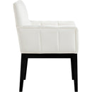 Meridian Adrian Cream Vegan Leather Dining Arm Chair IMAGE 4