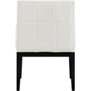 Meridian Adrian Cream Vegan Leather Dining Arm Chair IMAGE 5