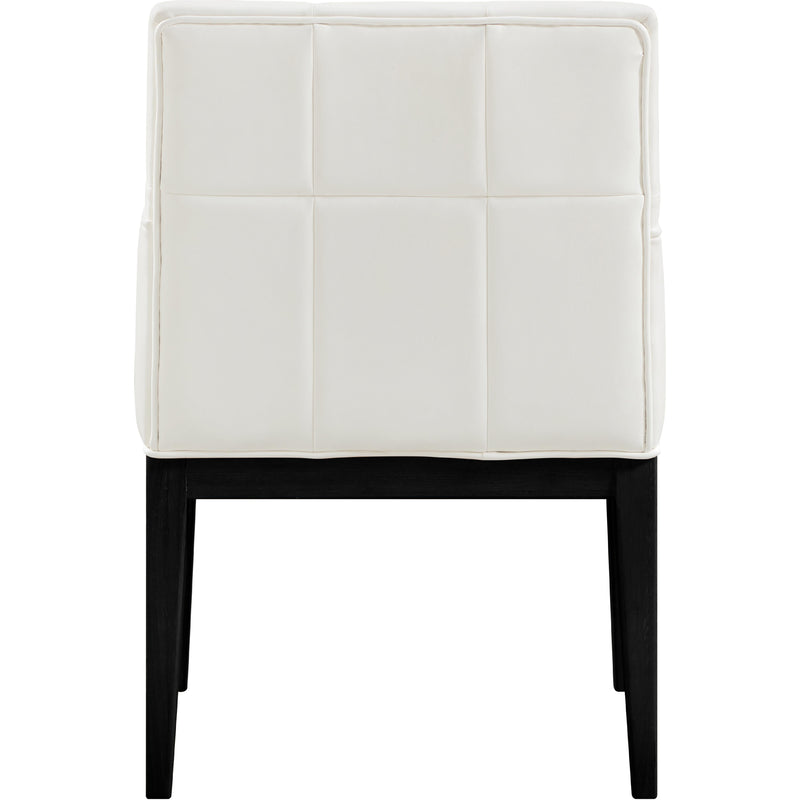 Meridian Adrian Cream Vegan Leather Dining Arm Chair IMAGE 5